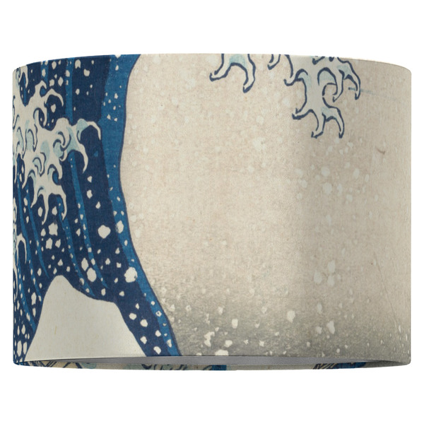 Great Wave off Kanagawa 16" Drum Lampshade - FRONT (Fabric)
