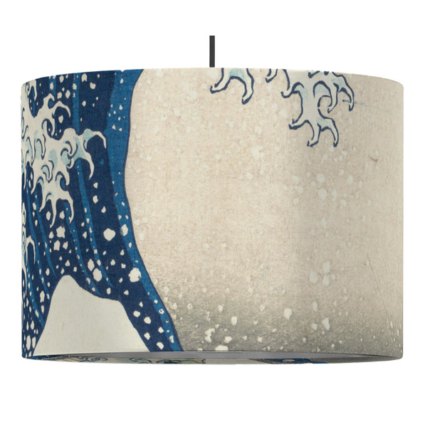 Great Wave off Kanagawa 16" Drum Lampshade - PENDANT (Fabric)