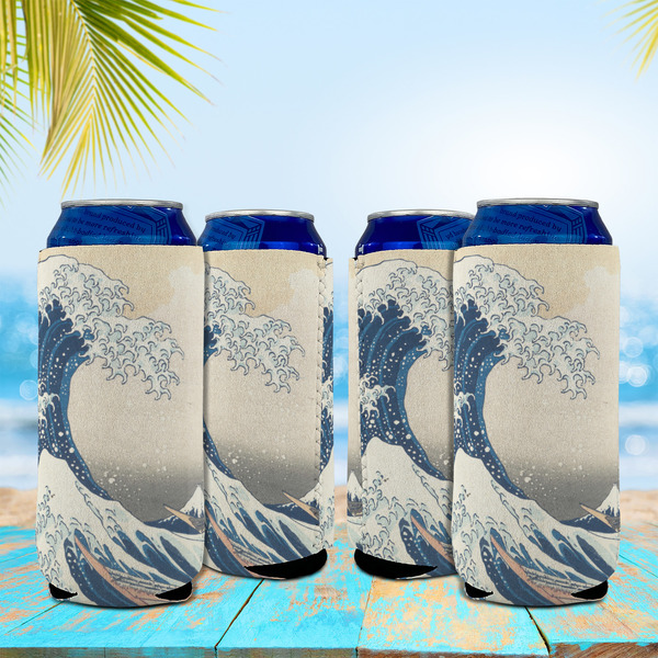 Great Wave off Kanagawa 16oz Can Sleeve - Set of 4 - LIFESTYLE