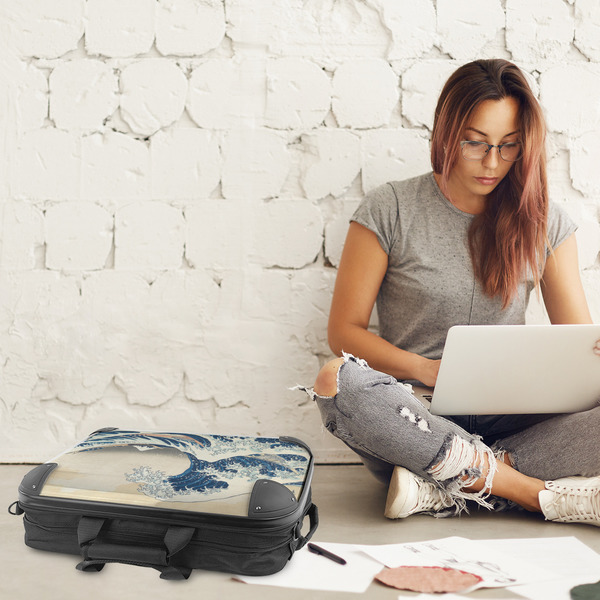 Great Wave off Kanagawa 18" Laptop Briefcase - LIFESTYLE