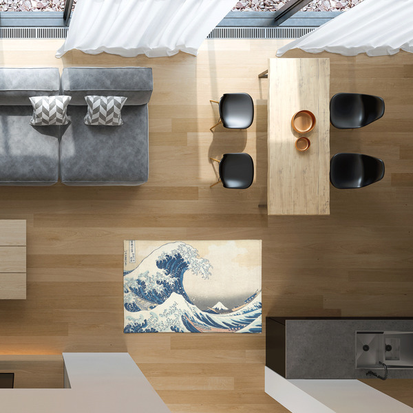 Great Wave off Kanagawa 2'x3' Indoor Area Rugs - IN CONTEXT