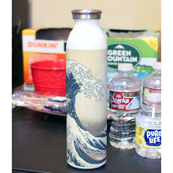 Great Wave off Kanagawa 20oz Water Bottles - Full Print - In Context