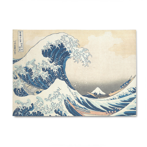 Custom Great Wave off Kanagawa 4' x 6' Indoor Area Rug