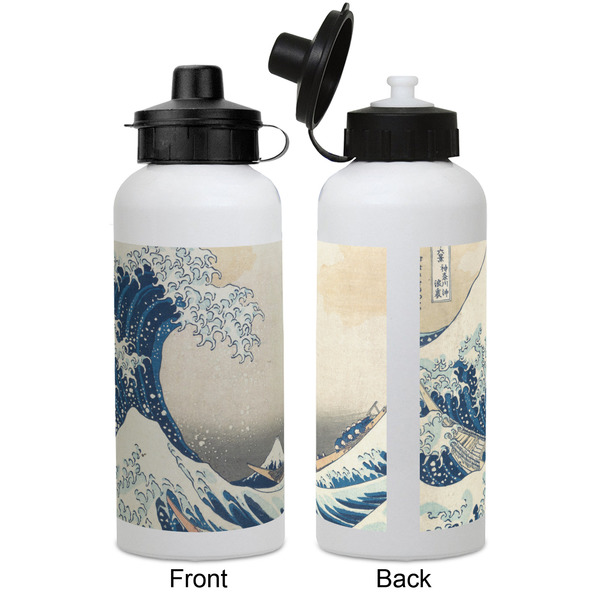 Great Wave off Kanagawa Aluminum Water Bottle - White APPROVAL