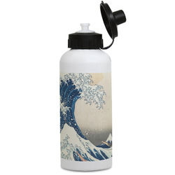 Great Wave off Kanagawa Water Bottles - Aluminum - 20 oz - White