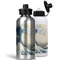 Great Wave off Kanagawa Aluminum Water Bottles - MAIN (white &silver)