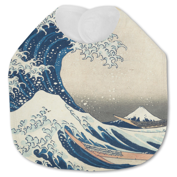 Custom Great Wave off Kanagawa Jersey Knit Baby Bib