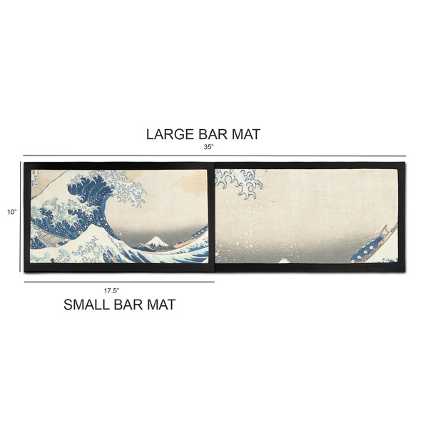Great Wave off Kanagawa Bar Mats - Sizing Chart