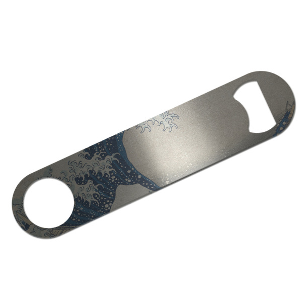 Custom Great Wave off Kanagawa Bar Bottle Opener - Silver