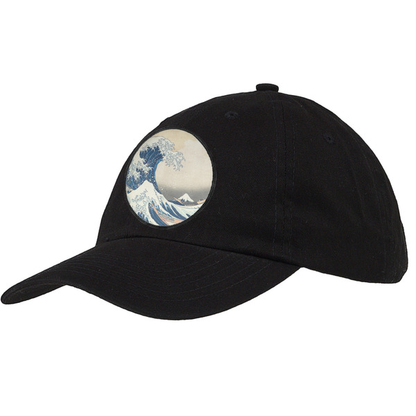 Custom Great Wave off Kanagawa Baseball Cap - Black