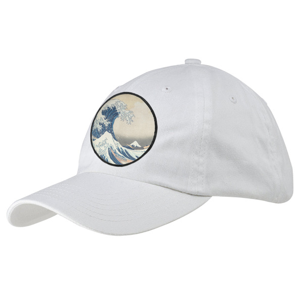 Custom Great Wave off Kanagawa Baseball Cap - White