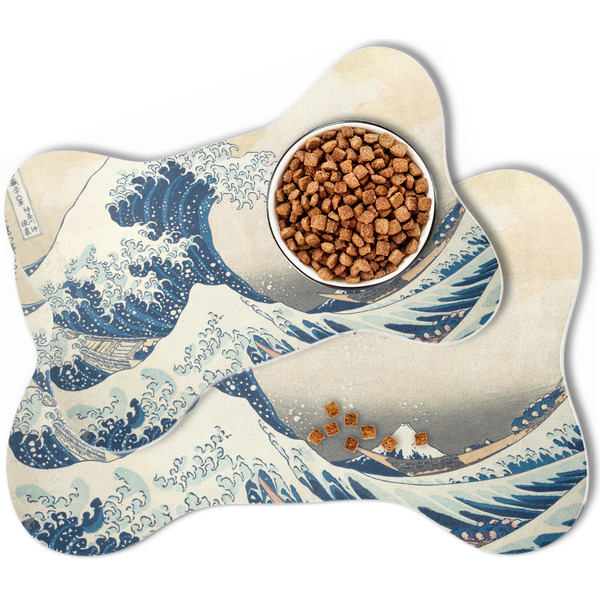 Great Wave off Kanagawa Bone Shaped Dog Mats - MAIN