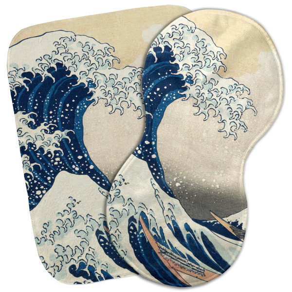 Custom Great Wave off Kanagawa Burp Cloth