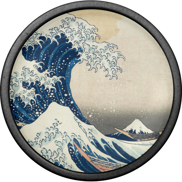 Great Wave off Kanagawa Cabinet Knob - Black - Front