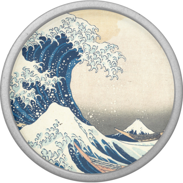 Great Wave off Kanagawa Cabinet Knob - Nickel - Front