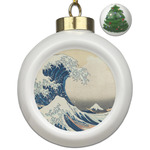 Great Wave off Kanagawa Ceramic Ball Ornament - Christmas Tree