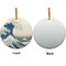 Great Wave off Kanagawa Ceramic Flat Ornament - Circle Front & Back (APPROVAL)