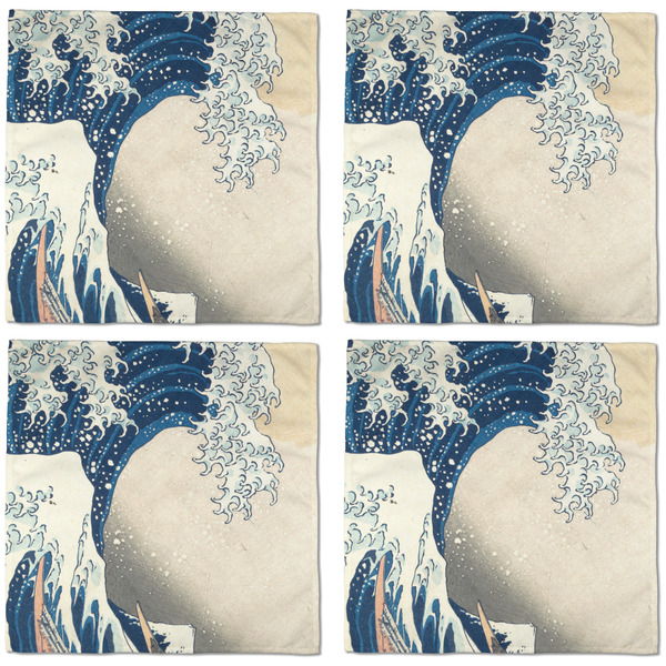 Great Wave off Kanagawa Cloth Napkins - Personalized Dinner (APPROVAL) Set of 4