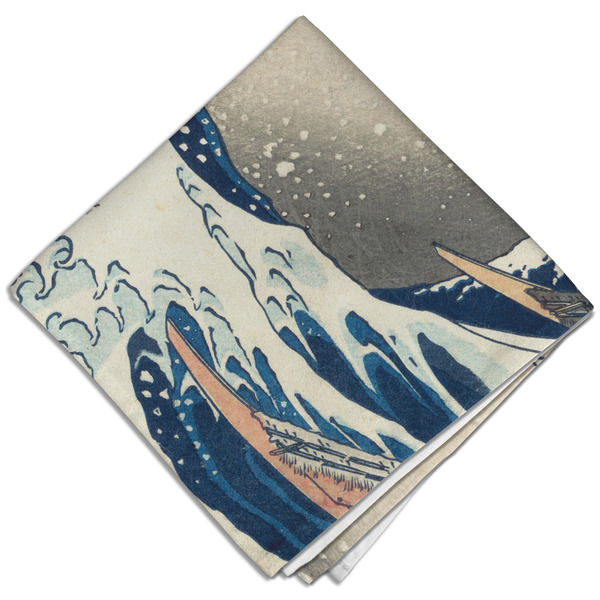 Custom Great Wave off Kanagawa Cloth Dinner Napkin - Single