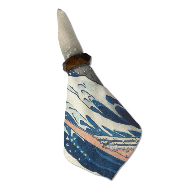 Great Wave off Kanagawa Cloth Napkins - Personalized Dinner (Folded in Ring) (MAIN)