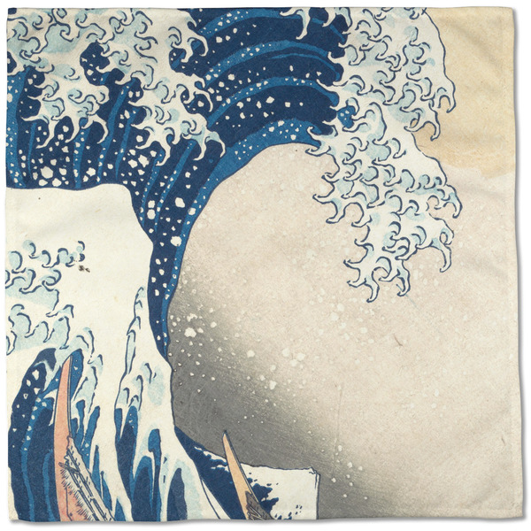 Great Wave off Kanagawa Cloth Napkins - Personalized Dinner (Full Open)