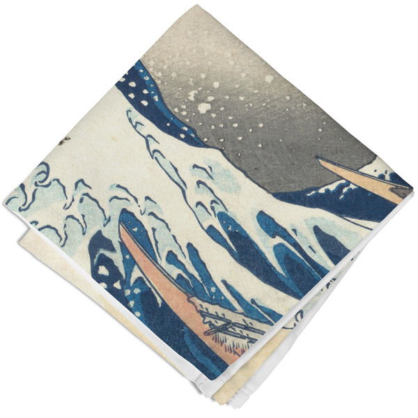 Great Wave off Kanagawa Cloth Napkins - Personalized Lunch (Folded Four Corners)