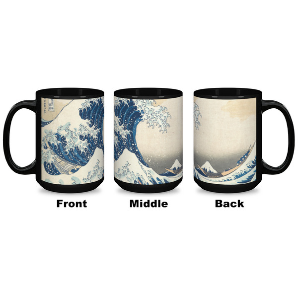 Great Wave off Kanagawa Coffee Mug - 15 oz - Black APPROVAL