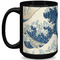 Great Wave off Kanagawa Coffee Mug - 15 oz - Black Full