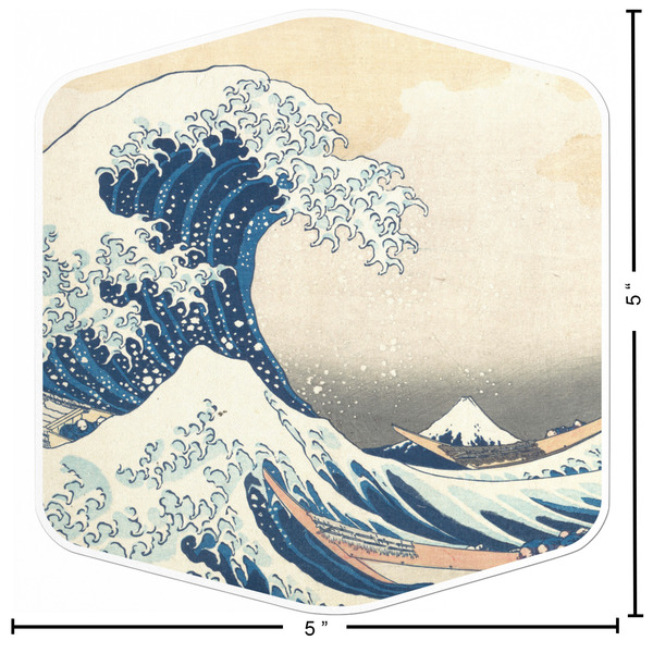 Great Wave off Kanagawa Custom Shape Iron On Patches - L - APPROVAL