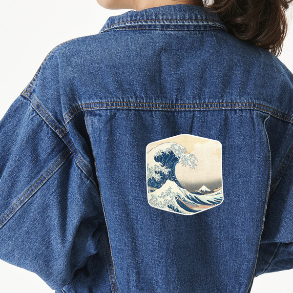 Custom Great Wave off Kanagawa Twill Iron On Patch - Custom Shape - X-Large