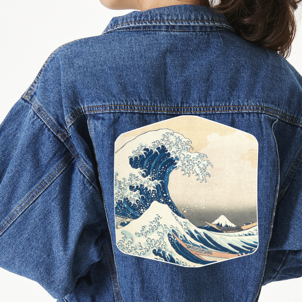 Custom Great Wave off Kanagawa Twill Iron On Patch - Custom Shape - 3XL