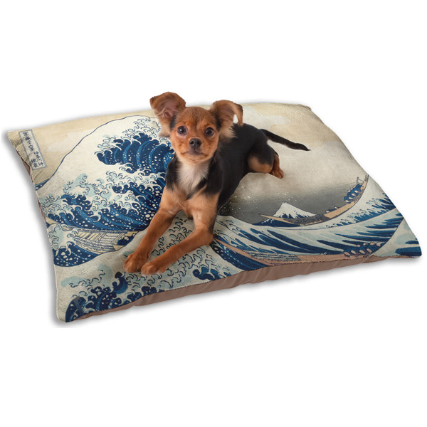Custom Great Wave off Kanagawa Dog Bed - Small