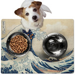 Great Wave off Kanagawa Dog Food Mat - Medium