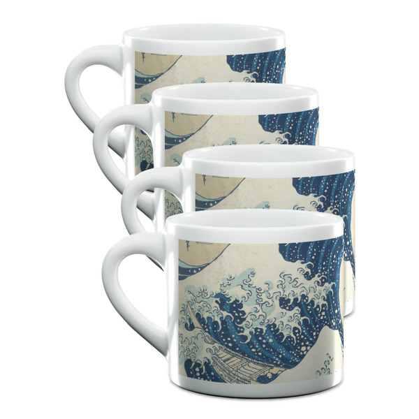 Custom Great Wave off Kanagawa Double Shot Espresso Cups - Set of 4