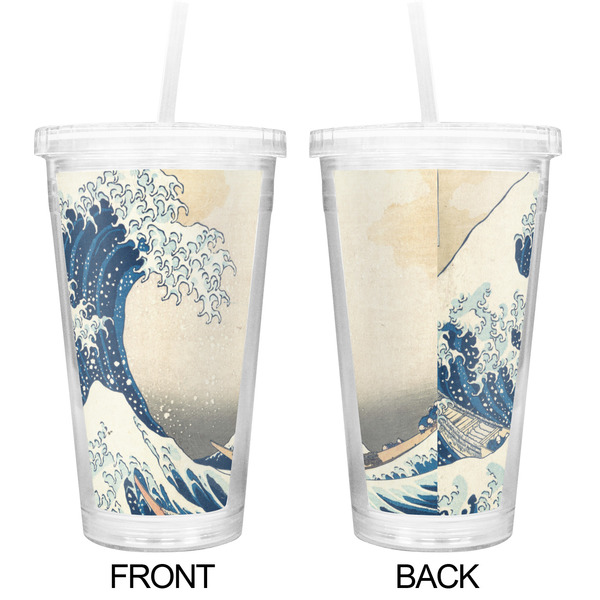 Great Wave off Kanagawa Double Wall Tumbler with Straw - Approval
