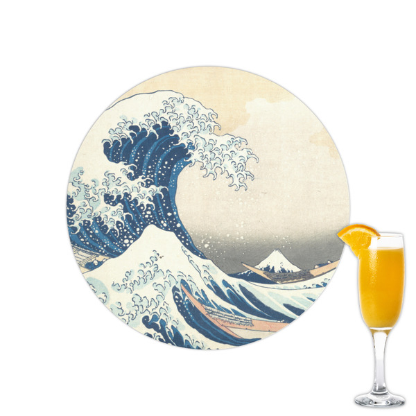 Custom Great Wave off Kanagawa Printed Drink Topper - 2.15"