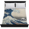 Great Wave off Kanagawa Duvet Cover - Queen - On Bed - No Prop