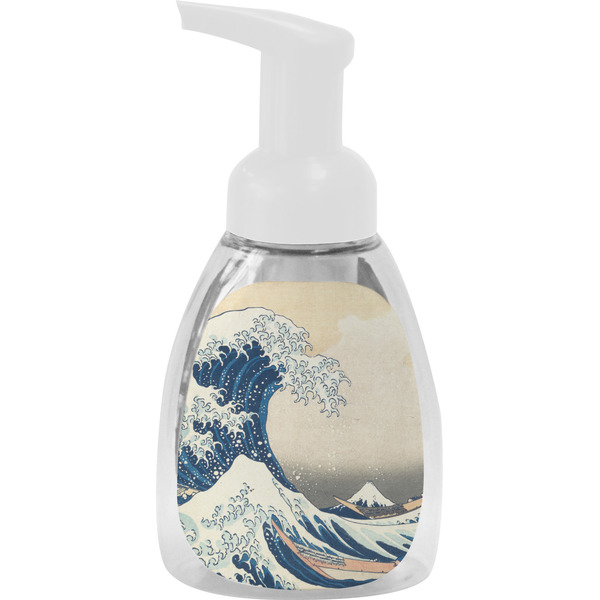 Custom Great Wave off Kanagawa Foam Soap Bottle - White