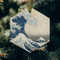 Great Wave off Kanagawa Frosted Glass Ornament - Hexagon (Lifestyle)
