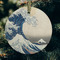 Great Wave off Kanagawa Frosted Glass Ornament - Round (Lifestyle)