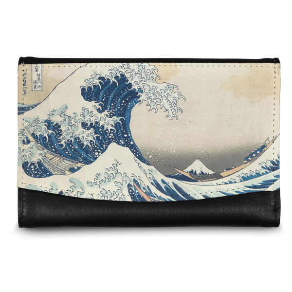 Custom Great Wave off Kanagawa Genuine Leather Women's Wallet - Small