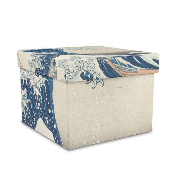 Custom Great Wave off Kanagawa Gift Box with Lid - Canvas Wrapped - Medium