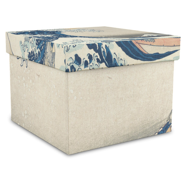 Custom Great Wave off Kanagawa Gift Box with Lid - Canvas Wrapped - XX-Large