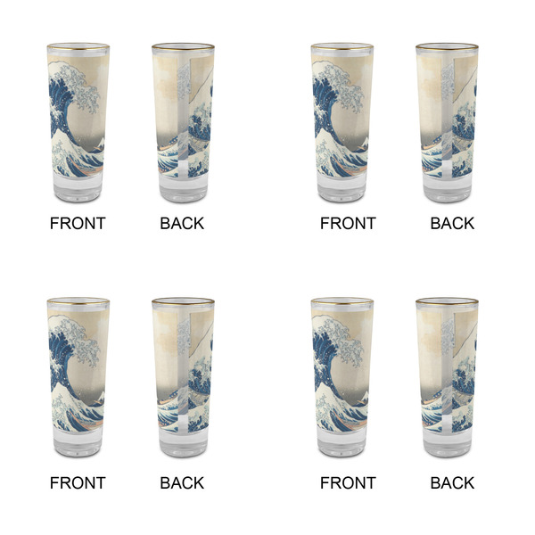 Great Wave off Kanagawa Glass Shot Glass - 2 oz - Set of 4 - APPROVAL