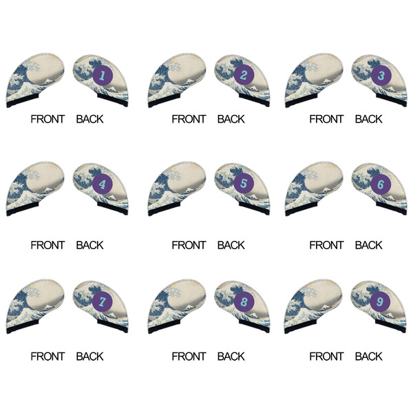 Great Wave off Kanagawa Golf Club Covers - APPROVAL (set of 9)