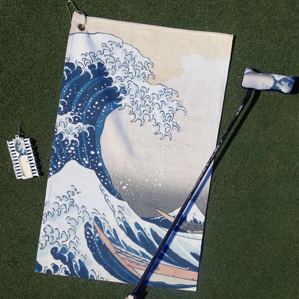 Custom Great Wave off Kanagawa Golf Towel Gift Set
