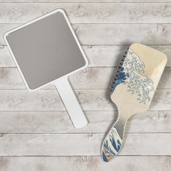 Great Wave off Kanagawa Hair Brush - In Context
