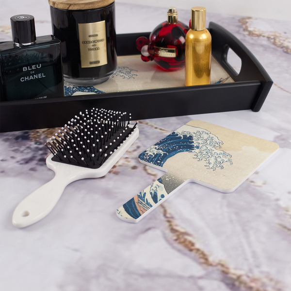 Great Wave off Kanagawa Hand Mirror - With Hair Brush
