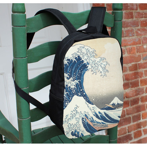 Great Wave off Kanagawa Kids Backpack - In Context