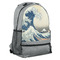 Great Wave off Kanagawa Large Backpack - Gray - Angled View